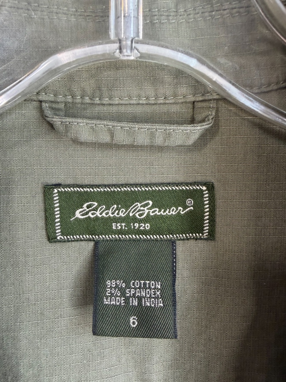 Eddie Bauer Women’s Utility Safari Blazer Jacket Olive/Sage Green Size 6 - Picture 9 of 11